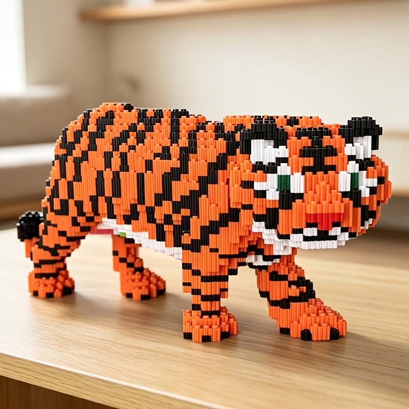 Tiger Mini Particle Building Blocks Assembly Toy, Creative Gift